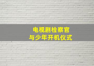 电视剧检察官与少年开机仪式