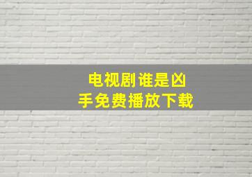 电视剧谁是凶手免费播放下载