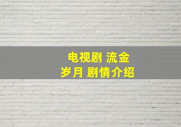 电视剧 流金岁月 剧情介绍