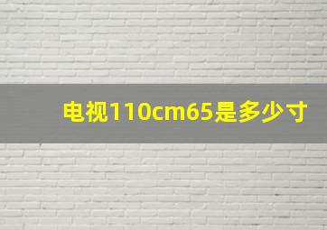 电视110cm65是多少寸