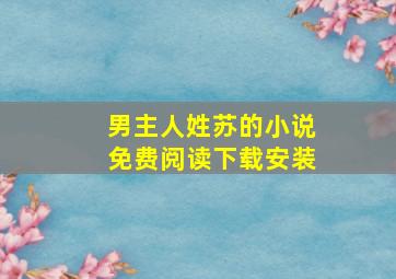 男主人姓苏的小说免费阅读下载安装