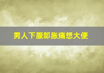 男人下腹部胀痛想大便