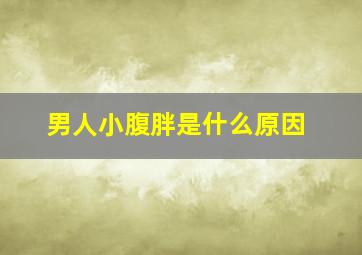 男人小腹胖是什么原因