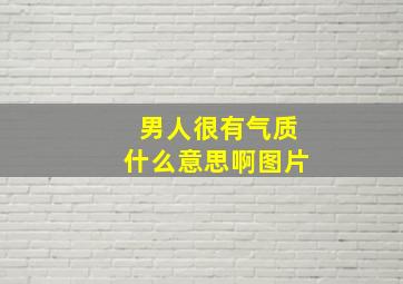 男人很有气质什么意思啊图片