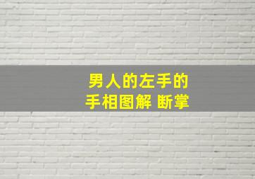 男人的左手的手相图解 断掌