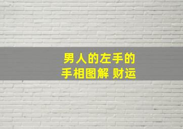 男人的左手的手相图解 财运