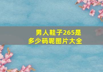 男人鞋子265是多少码呢图片大全