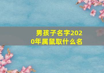 男孩子名字2020年属鼠取什么名