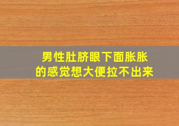 男性肚脐眼下面胀胀的感觉想大便拉不出来