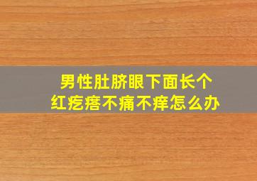 男性肚脐眼下面长个红疙瘩不痛不痒怎么办