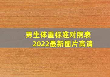 男生体重标准对照表2022最新图片高清