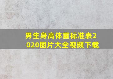 男生身高体重标准表2020图片大全视频下载