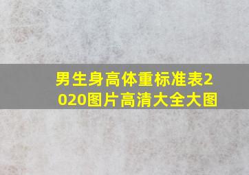 男生身高体重标准表2020图片高清大全大图