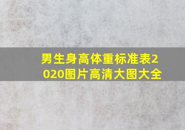 男生身高体重标准表2020图片高清大图大全