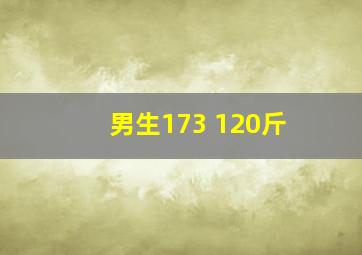 男生173 120斤