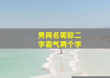 男网名昵称二字霸气两个字