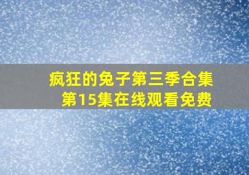 疯狂的兔子第三季合集第15集在线观看免费