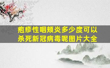 疱疹性咽颊炎多少度可以杀死新冠病毒呢图片大全