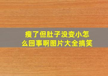 瘦了但肚子没变小怎么回事啊图片大全搞笑