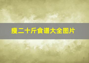 瘦二十斤食谱大全图片