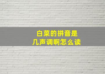 白菜的拼音是几声调啊怎么读