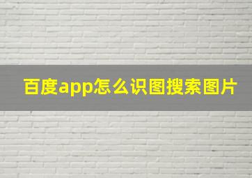 百度app怎么识图搜索图片