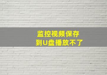 监控视频保存到U盘播放不了