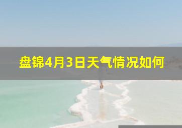 盘锦4月3日天气情况如何