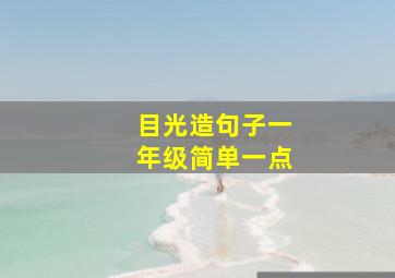 目光造句子一年级简单一点