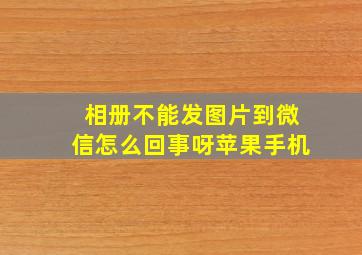 相册不能发图片到微信怎么回事呀苹果手机