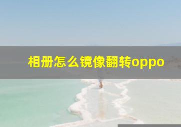 相册怎么镜像翻转oppo