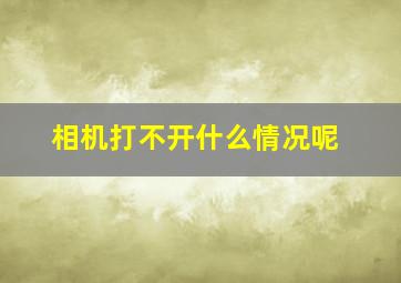 相机打不开什么情况呢