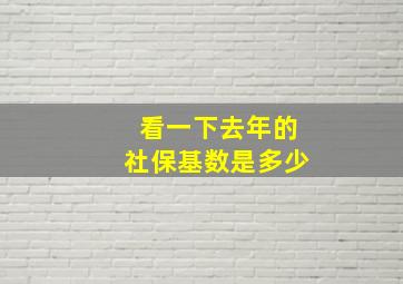 看一下去年的社保基数是多少