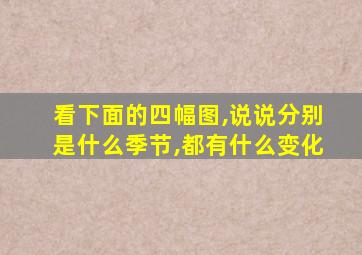 看下面的四幅图,说说分别是什么季节,都有什么变化