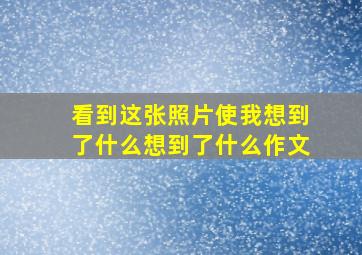 看到这张照片使我想到了什么想到了什么作文