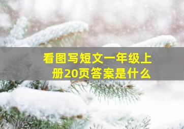 看图写短文一年级上册20页答案是什么