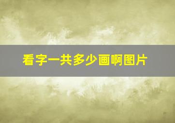 看字一共多少画啊图片