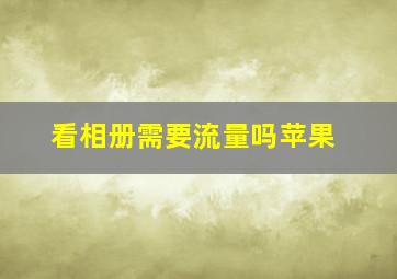 看相册需要流量吗苹果