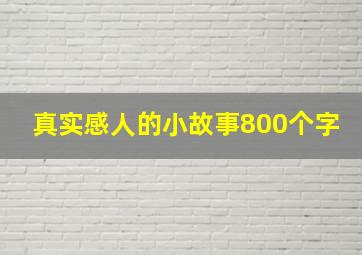 真实感人的小故事800个字