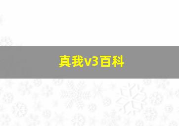 真我v3百科