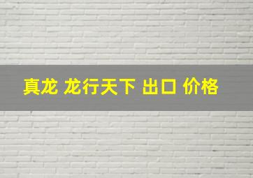 真龙 龙行天下 出口 价格