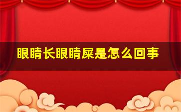 眼睛长眼睛屎是怎么回事