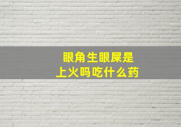 眼角生眼屎是上火吗吃什么药