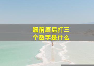 瞻前顾后打三个数字是什么