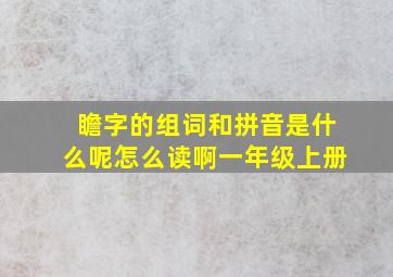 瞻字的组词和拼音是什么呢怎么读啊一年级上册