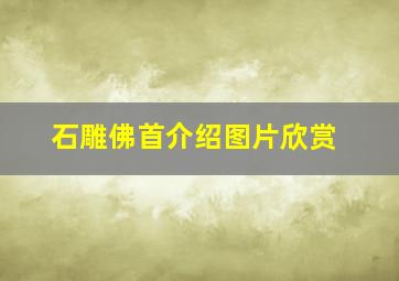 石雕佛首介绍图片欣赏