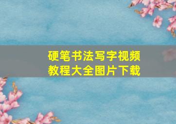 硬笔书法写字视频教程大全图片下载