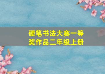 硬笔书法大赛一等奖作品二年级上册