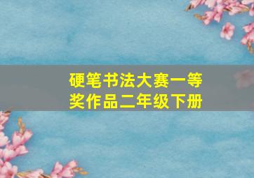 硬笔书法大赛一等奖作品二年级下册