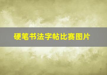 硬笔书法字帖比赛图片